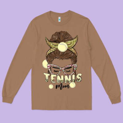 Tennis Mom Long Sleeve Tee Designed By Maliassmallbusiness