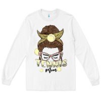 White tennis mom Long Sleeve Tee - MaliasSmallBusiness