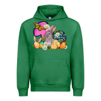 Emerald Easter rabbits and cross Urban Hoodie - OliviaCreatesArt