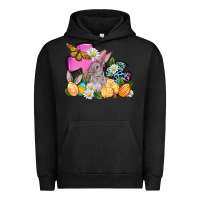 Pigment Black Easter rabbits and cross Urban Hoodie - OliviaCreatesArt