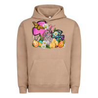 Pigment Burro Easter rabbits and cross Urban Hoodie - OliviaCreatesArt