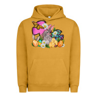 Pigment Peanut Butter Easter rabbits and cross Urban Hoodie - OliviaCreatesArt