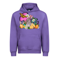 Tulip Easter rabbits and cross Urban Hoodie - OliviaCreatesArt