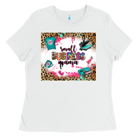 White small business mama Ladies Tee - Zillion Design Studio