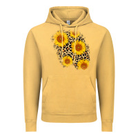 Vintage Mustard leopard sunflower patch Vintage Hoodie - AdoDesignShop