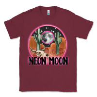 Burgundy neon moon Classic Tee - MaliasSmallBusiness