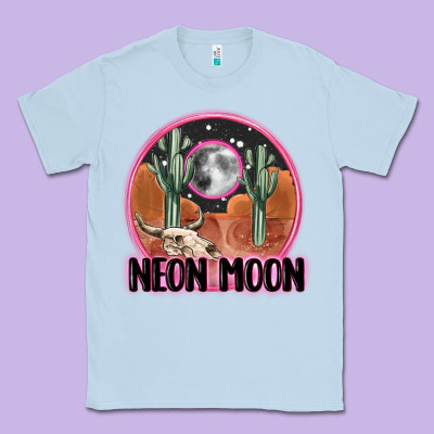 Neon Moon Classic Tee Designed By Maliassmallbusiness
