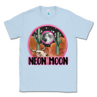 Dusty Blue neon moon Classic Tee - MaliasSmallBusiness