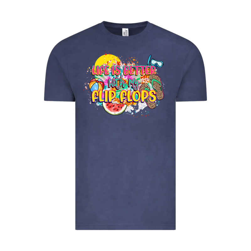 Life Is Better With My Flip Flops Vintage Tee by NancyCooperArtShop | Teevron