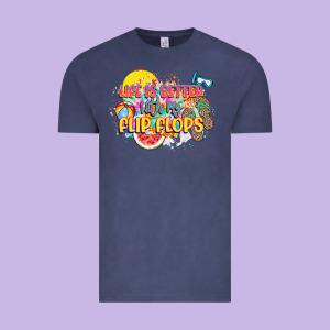 Life Is Better With My Flip Flops Vintage Tee Designed By Nancycooperartshop