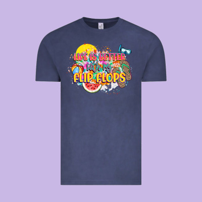 Life Is Better With My Flip Flops Vintage Tee Designed By Nancycooperartshop