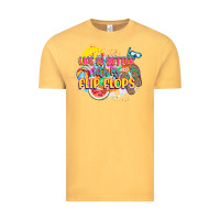 Vintage Mustard Life is better with my flip flops Vintage Tee - NancyCooperArtShop