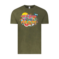 Vintage Olive Life is better with my flip flops Vintage Tee - NancyCooperArtShop