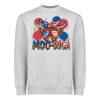 Heather Grey moo rica Heavyweight Sweatshirt - MaliasSmallBusiness