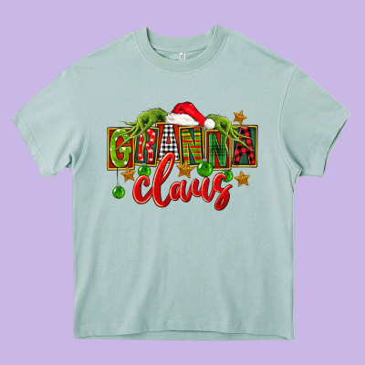 Christmas Granna Claus Heavy Core Tee Designed By Fadigitalartstudio