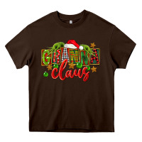 Chocolate Brown Christmas granna claus Heavy Core Tee - FaDigitalArtStudio