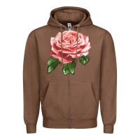 Chestnut America Rose Zipper Hoodie - LillyAllenDesigns