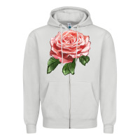 Dove Grey America Rose Zipper Hoodie - LillyAllenDesigns