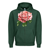 Sports Green America Rose Zipper Hoodie - LillyAllenDesigns