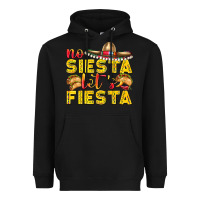 Black No Siesta Let's Fiesta Heavyweight Hoodie - texasbilliewilder