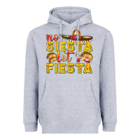 Heather Grey No Siesta Let's Fiesta Heavyweight Hoodie - texasbilliewilder