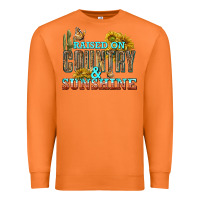 Carrot Raised on Country and Sunshine Premium Sweatshirt - texasbilliewilder