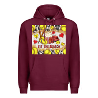Burgundy tis' the season softball with cowhide tumbler tbs Premium Hoodie - TumblerDesignByShophia
