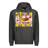Charcoal Heather tis' the season softball with cowhide tumbler tbs Premium Hoodie - TumblerDesignByShophia