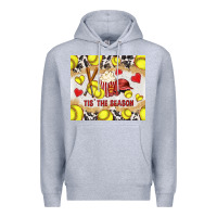 Heather Grey tis' the season softball with cowhide tumbler tbs Premium Hoodie - TumblerDesignByShophia