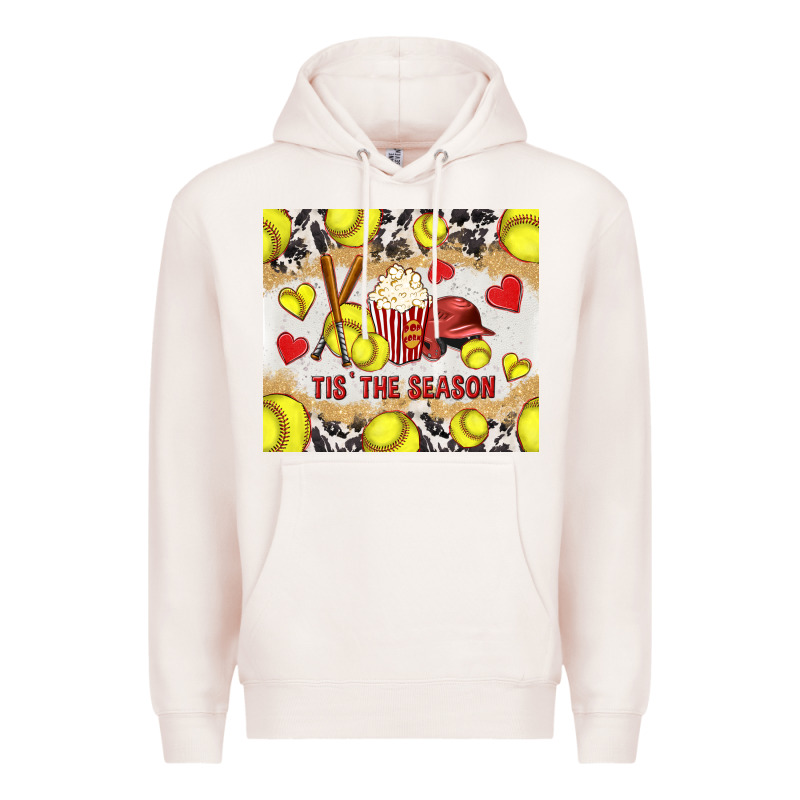 Tis' The Season Softball With Cowhide Tumbler Tbs Premium Hoodie by TumblerDesignByShophia | Teevron
