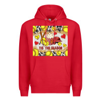 Red tis' the season softball with cowhide tumbler tbs Premium Hoodie - TumblerDesignByShophia