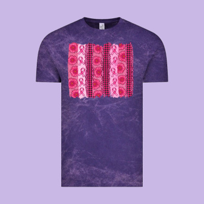 Breast Cancer Brushstroke Vintage Tee Designed By Adodesignshop