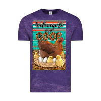 Cloud Purple Western Welcome To Our Coop Vintage Tee - LillyAllenDesigns