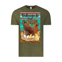 Vintage Olive Western Welcome To Our Coop Vintage Tee - LillyAllenDesigns
