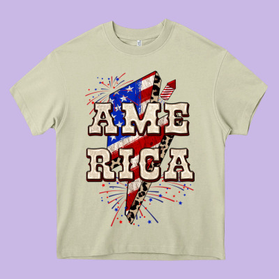 America 4th Of July Heavy Core Tee Designed By Cowgirlartshop