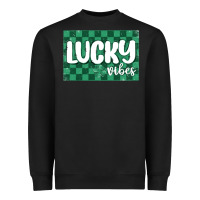 Black lucky vibes Heavyweight Sweatshirt - MaliasSmallBusiness