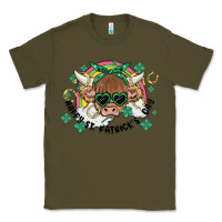 Army Green st. patrick's day highland cow Classic Tee - MaliasSmallBusiness