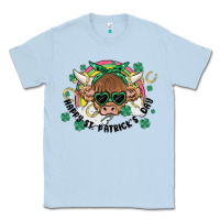 Dusty Blue st. patrick's day highland cow Classic Tee - MaliasSmallBusiness