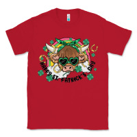 Red st. patrick's day highland cow Classic Tee - MaliasSmallBusiness
