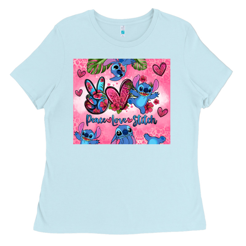 Peace Love Stitch Ladies Tee by Zillion Design Studio | Teevron
