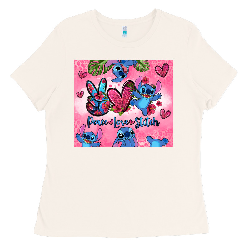 Peace Love Stitch Ladies Tee by Zillion Design Studio | Teevron