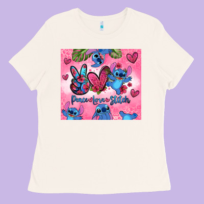 Peace Love Stitch Ladies Tee Designed By Zillion Design Studio