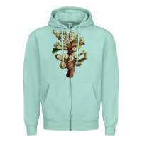 Seafoam Cholla Tree Cactus Zipper Hoodie - LillyAllenDesigns