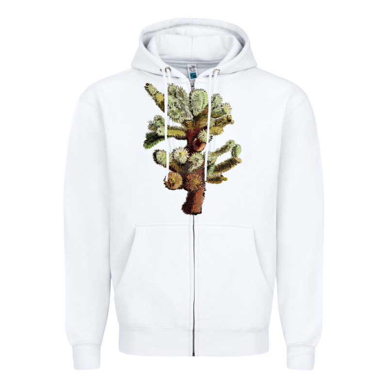 Cholla Tree Cactus Zipper Hoodie by LillyAllenDesigns | Teevron