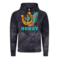 Cloud Black howdy turquoise cowboy boots horseshoe Vintage Hoodie - AdoDesignShop