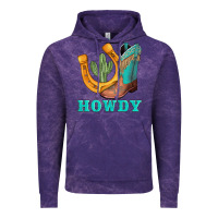 Cloud Purple howdy turquoise cowboy boots horseshoe Vintage Hoodie - AdoDesignShop