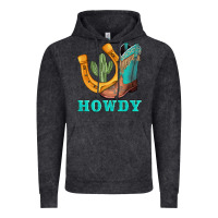 Vintage Black howdy turquoise cowboy boots horseshoe Vintage Hoodie - AdoDesignShop