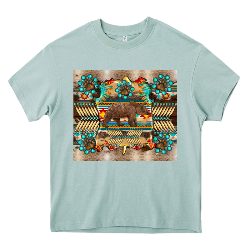 Bear Native Animal  Pelt  Tumbler Heavy Core Tee by BarkalooDesign | Teevron