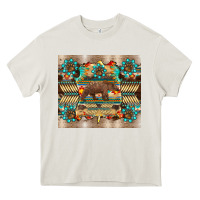 Cream bear native animal  pelt  tumbler Heavy Core Tee - BarkalooDesign