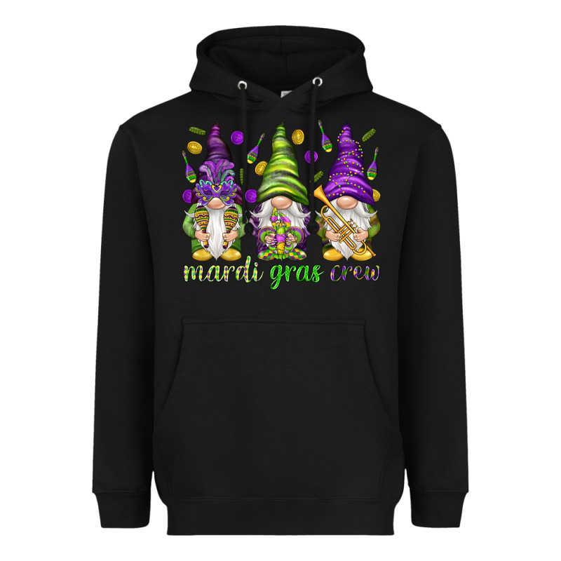 Mardi Gras Crew With Gnomes Heavyweight Hoodie by NancyCooperArtShop | Teevron